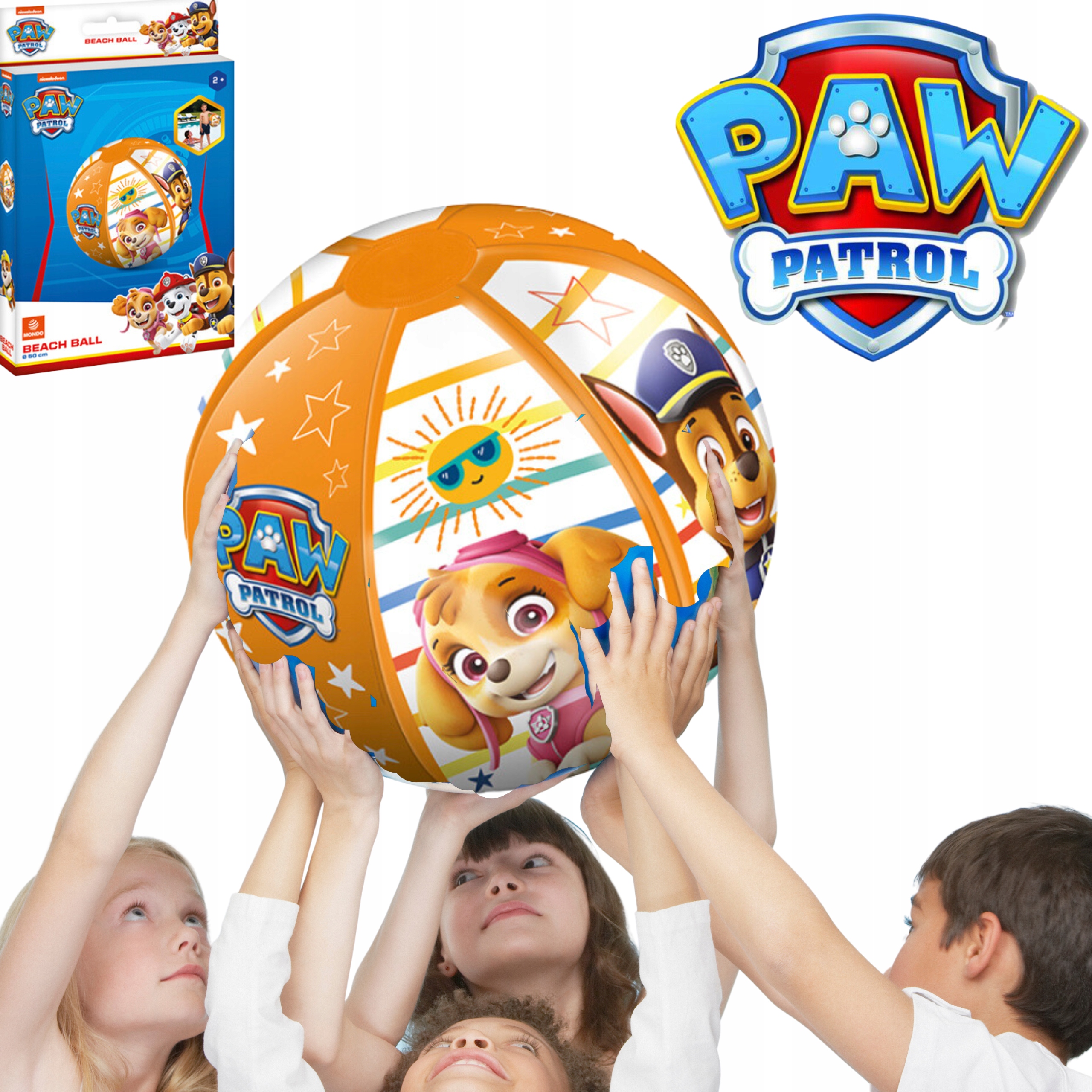 DUŻA PIŁKA DMUCHANA PLAŻOWA DLA DZIECI PSI PATROL