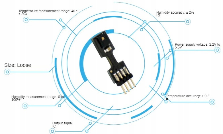 Czujnik/sensor temperatury i wilgotności AHT25 i2c Producent Inna