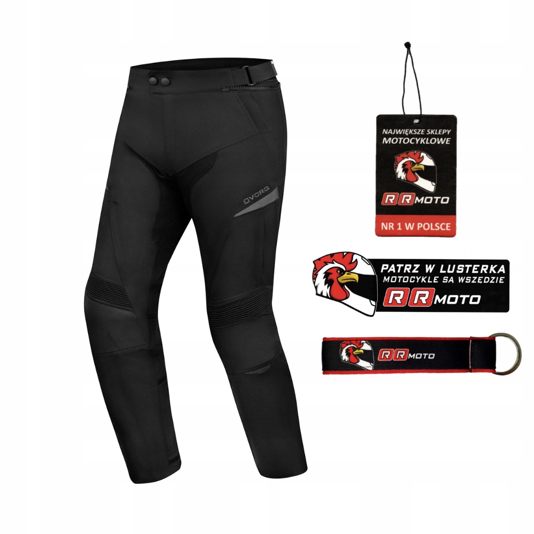 Pánske textilné motocyklové nohavice Vorg Cumulus Black čierne Darčeky