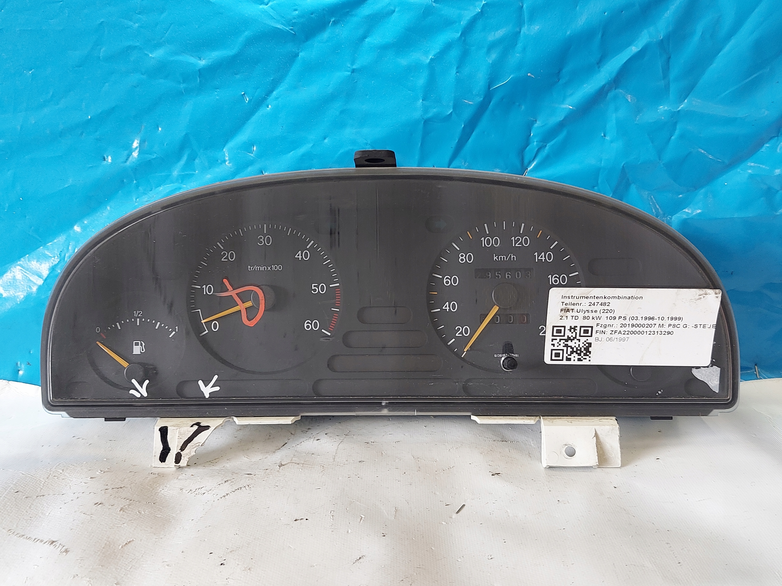 dials clock FIAT ULYSSE 2.1 TD 1480070080