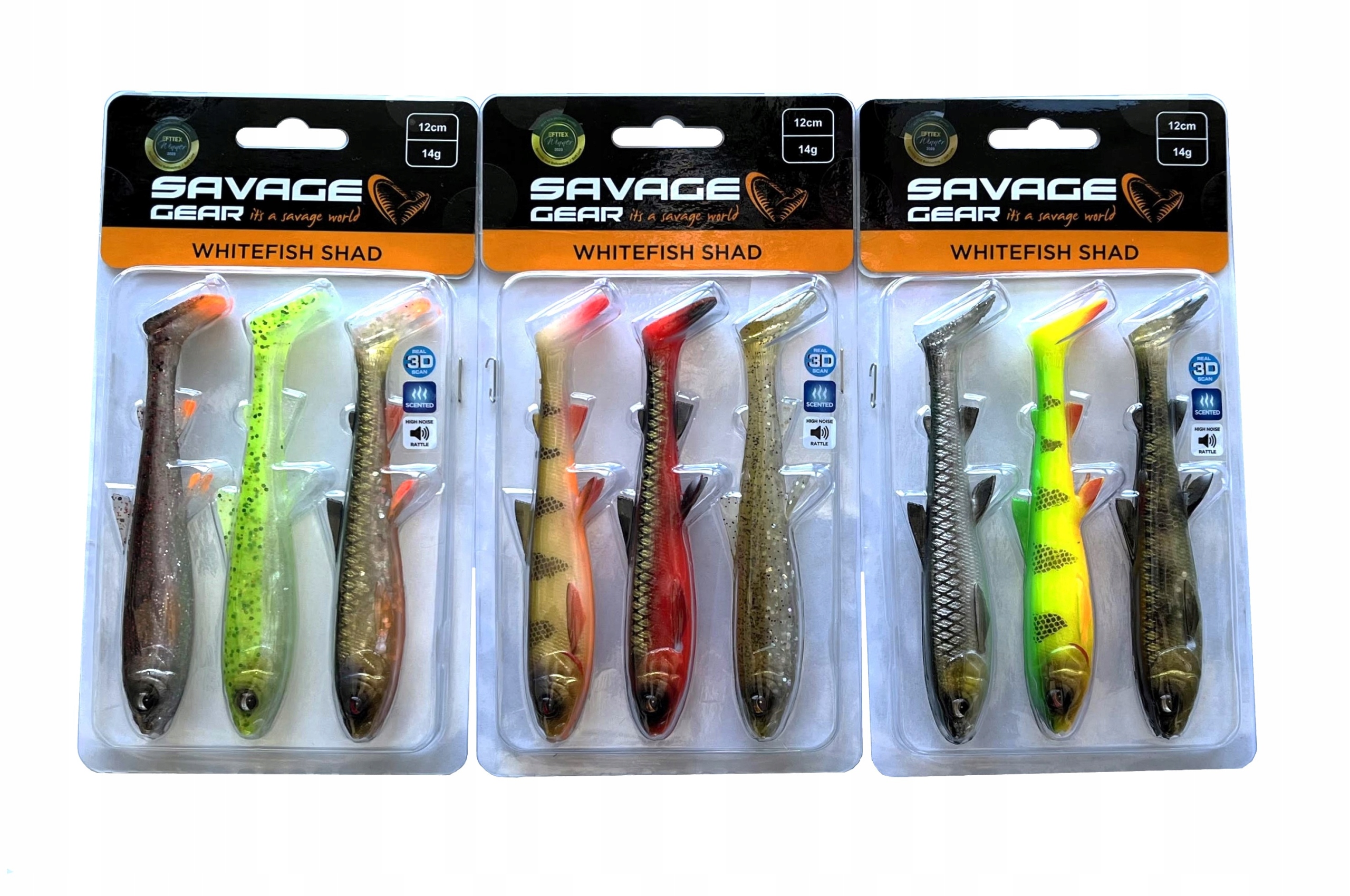guma przynęta na Szczupaka Savage Gear 3D Whitefish Shad 12cm zestaw