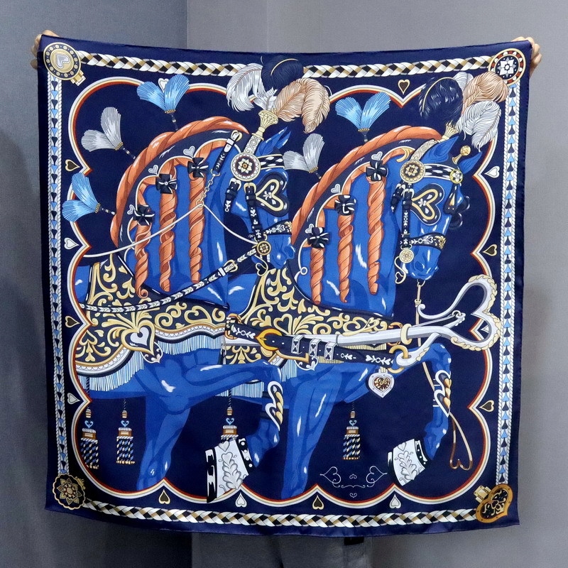 100% Hedvábí Šátek Dámská Kvalita Vzor Šátek 90 cm