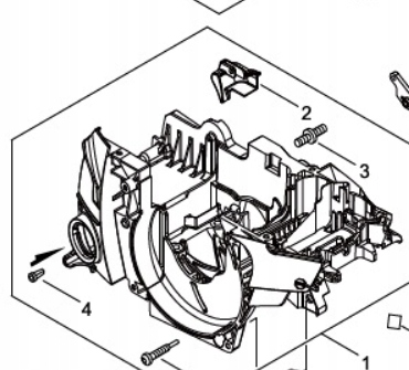 Kryt motoru Echo CS-4510ES P100-004603 Originál