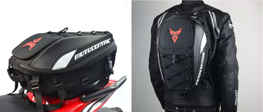 MOTOCENTRIC PLECAK MOTOCYKLOWY 2w1 TORBA NA KASK SIEDZENIE MOTOR + GRATIS Producent inny
