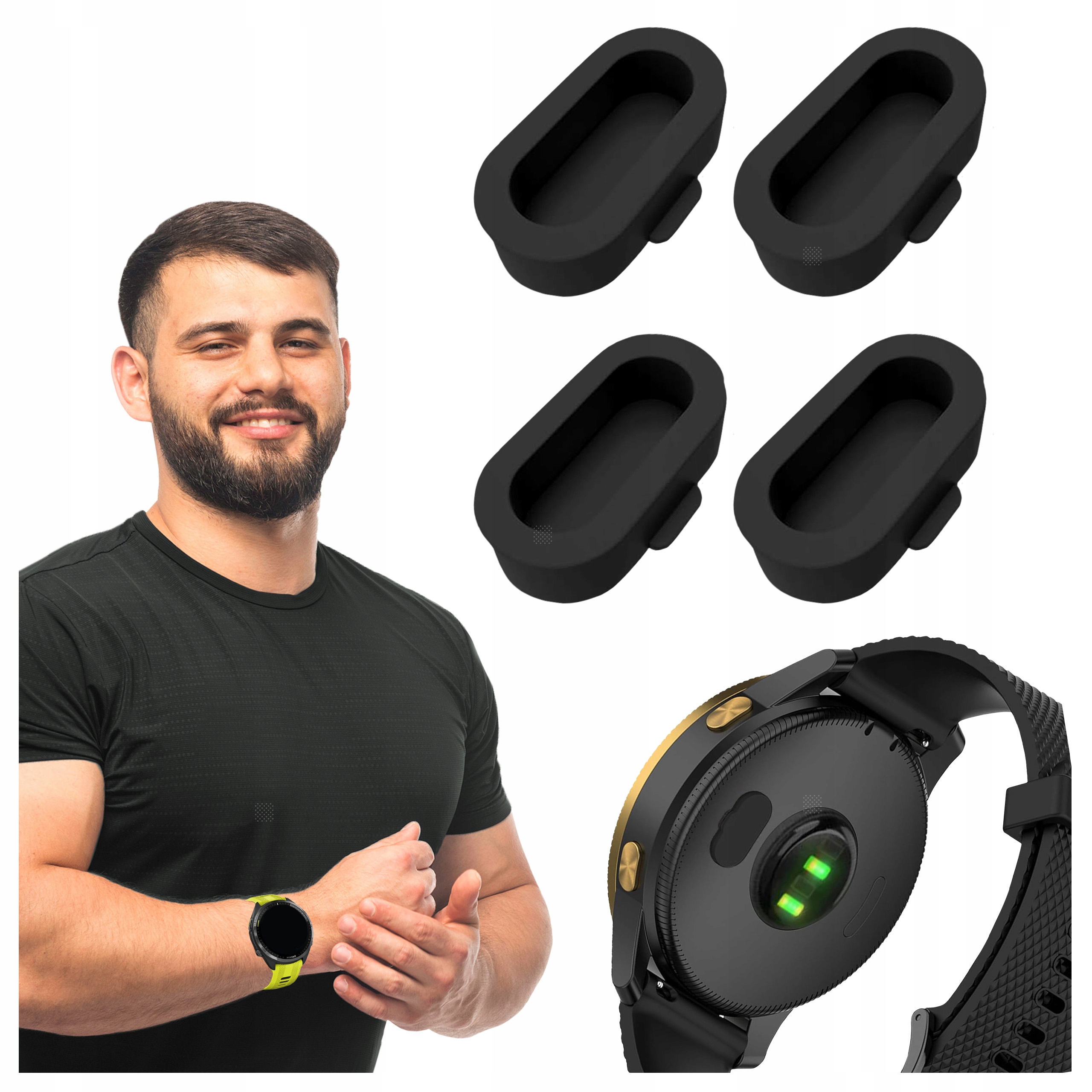 Zestaw 4x zaślepka gniazda portu ładowania do zegarków Garmin smartwatch