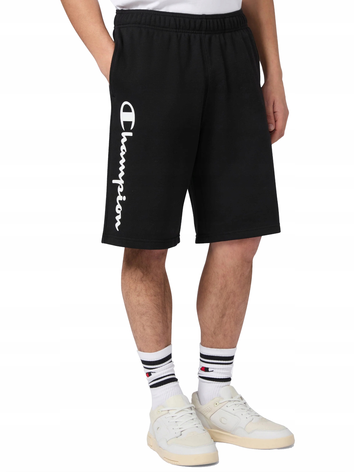 Kraťasy sportovní bavlněné tepláky Champion 221813-KK001 černé, velikost XL