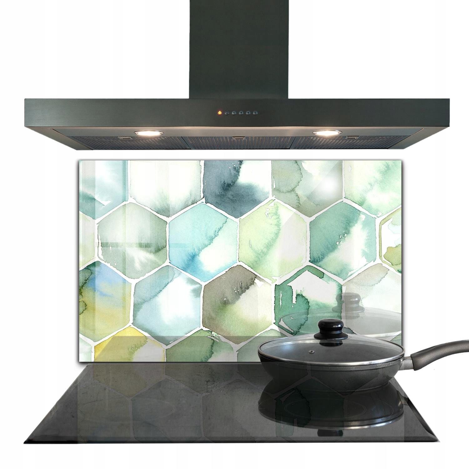 Nástenný panel Akvarel Geometrické vzory 100x70