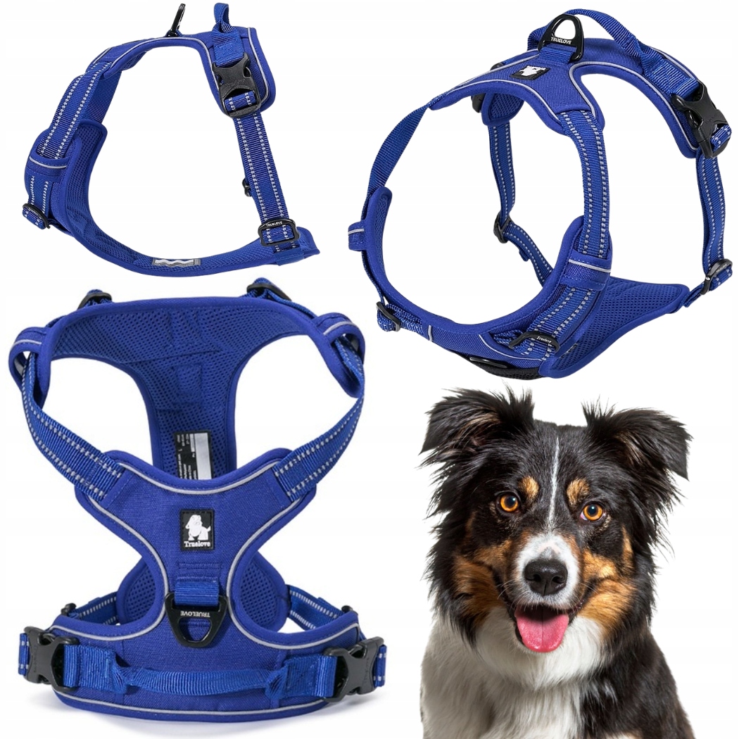 Levně Postroje Pro Psa Truelove Easy Walk Silné, Odolné, Reflexní, Tmavě Modré