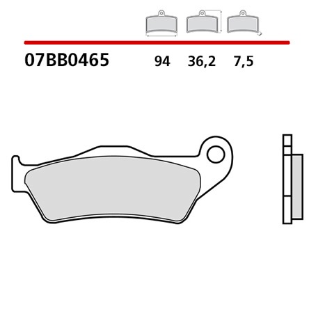 Brzdové Doštičky Brembo Genuine Gas Gas MC 125 Ktm Sx 250 Sx-f 250 07BB0465