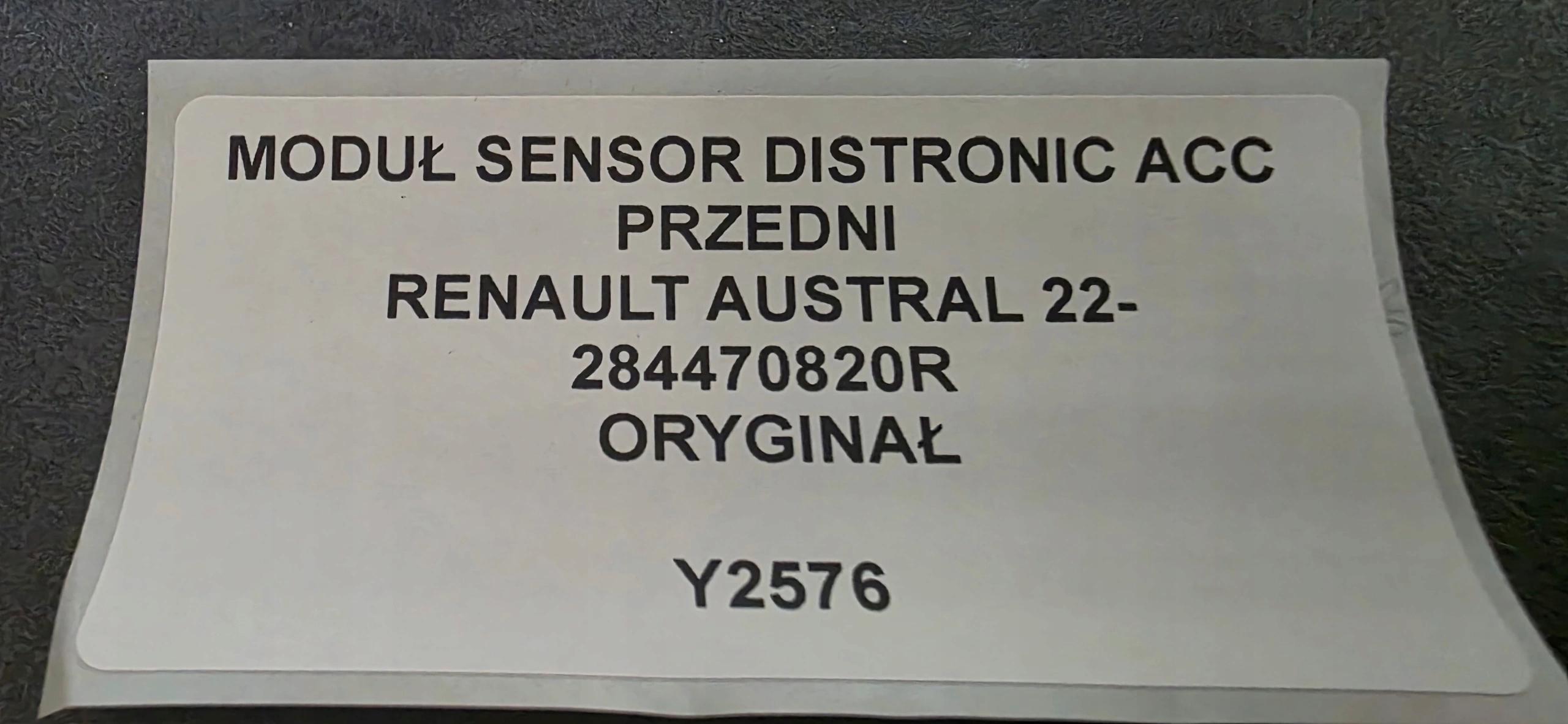 modulo SENSOR DISTRONIC ACC Anteriore RENAULT AUSTRAL 22- Originale 284470820R