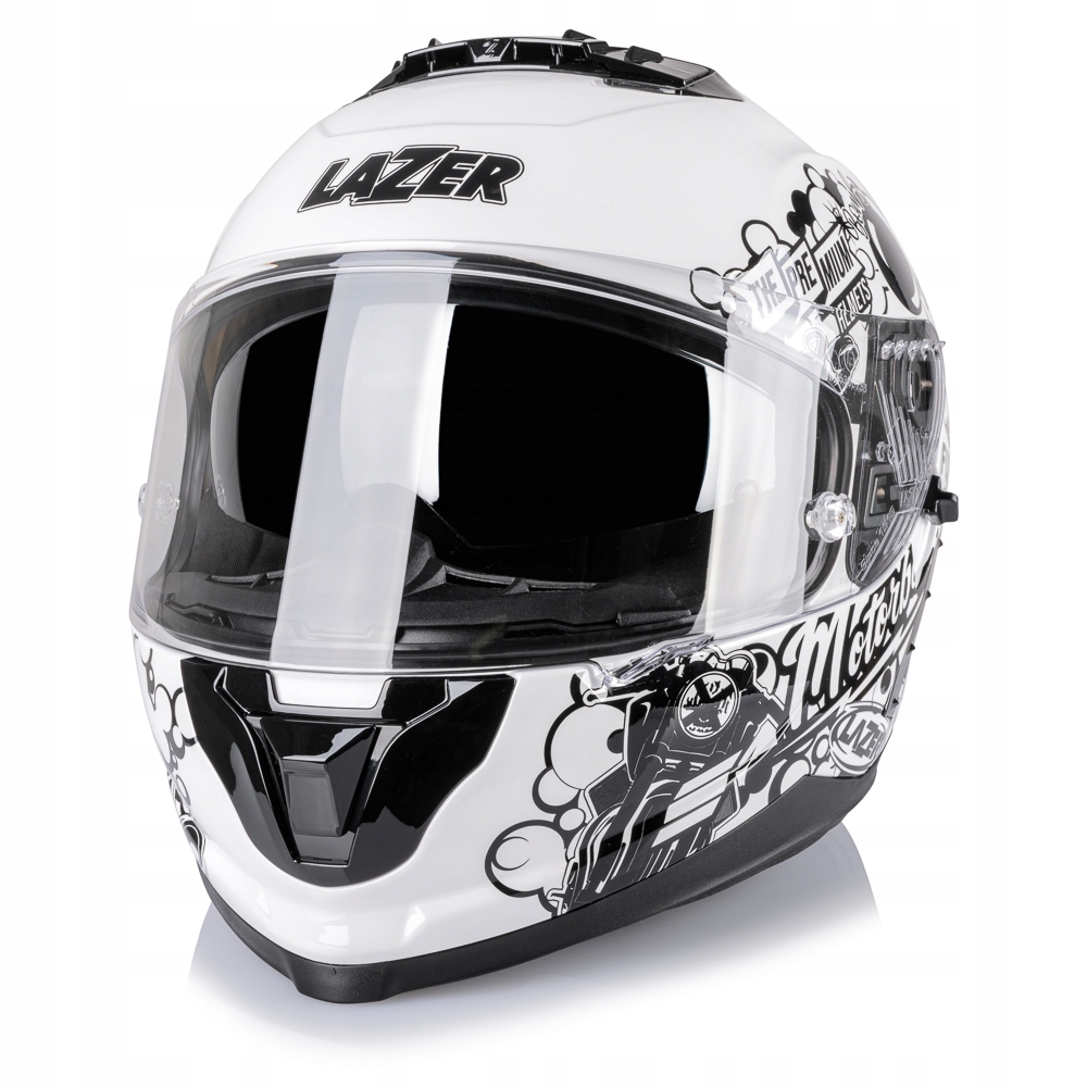 KASK INTEGRALNY LAZER RAFALE EVO STICKERBOMB r XL Obwód głowy 61-62 cm