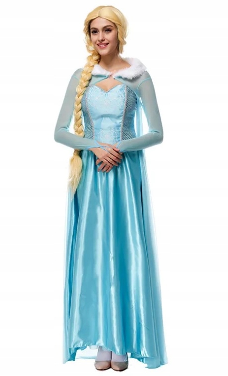 STRÓJ SUKIENKA KOSTIUM SUKIENKA ELZA ELSA COSPLAY DOROSŁY S/M Model cosplay