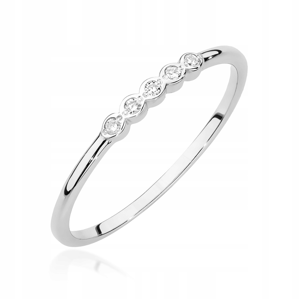 

Pierścionek Białe Złoto 585 Brylanty Grawer