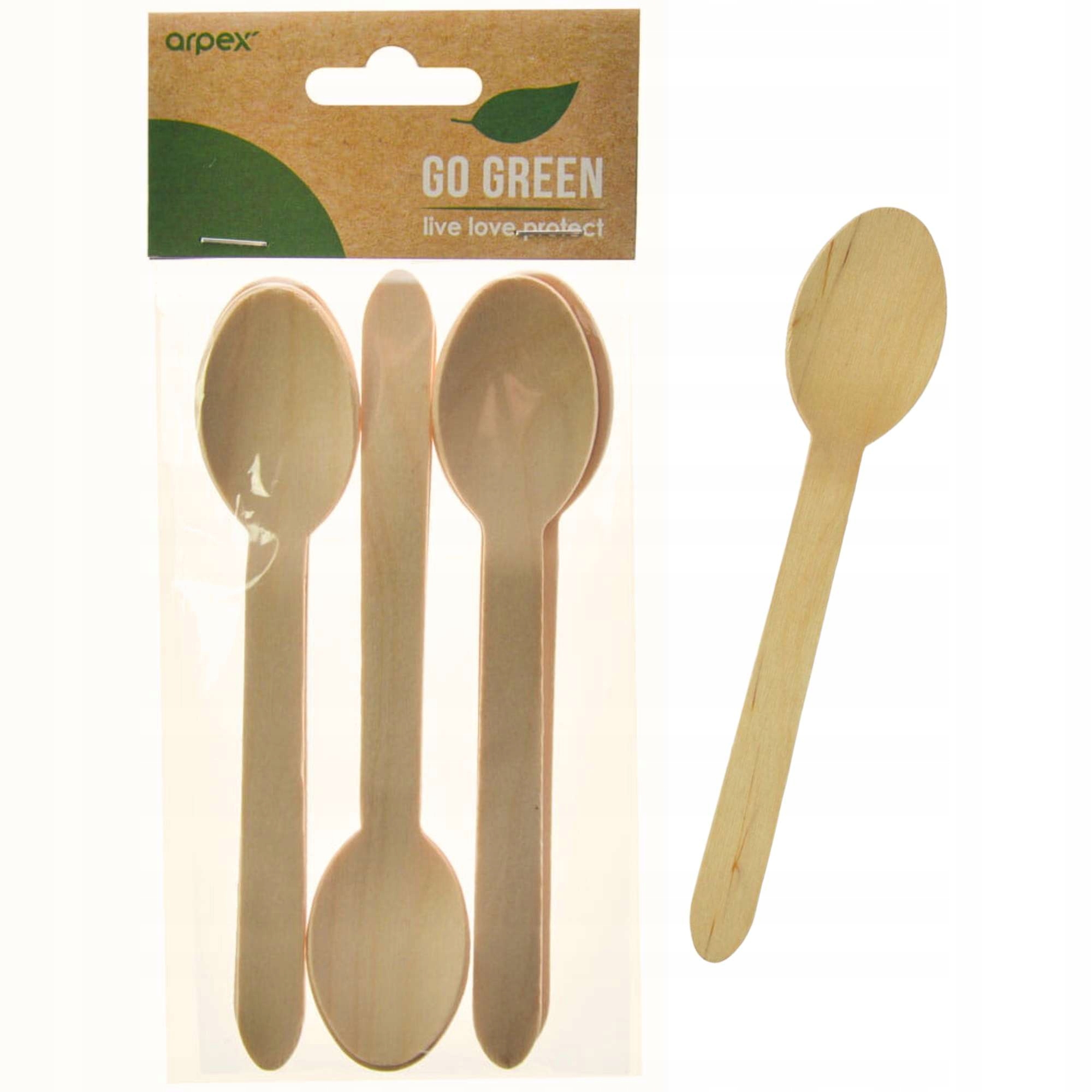 

Łyżki Drewniane Jednorazowe Eko Grill Mocne 8szt