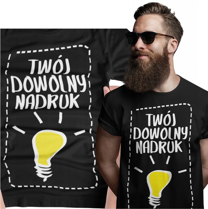 KOSZULKA WŁASNY NADRUK GRAFIKA FULL KOLOR 190G