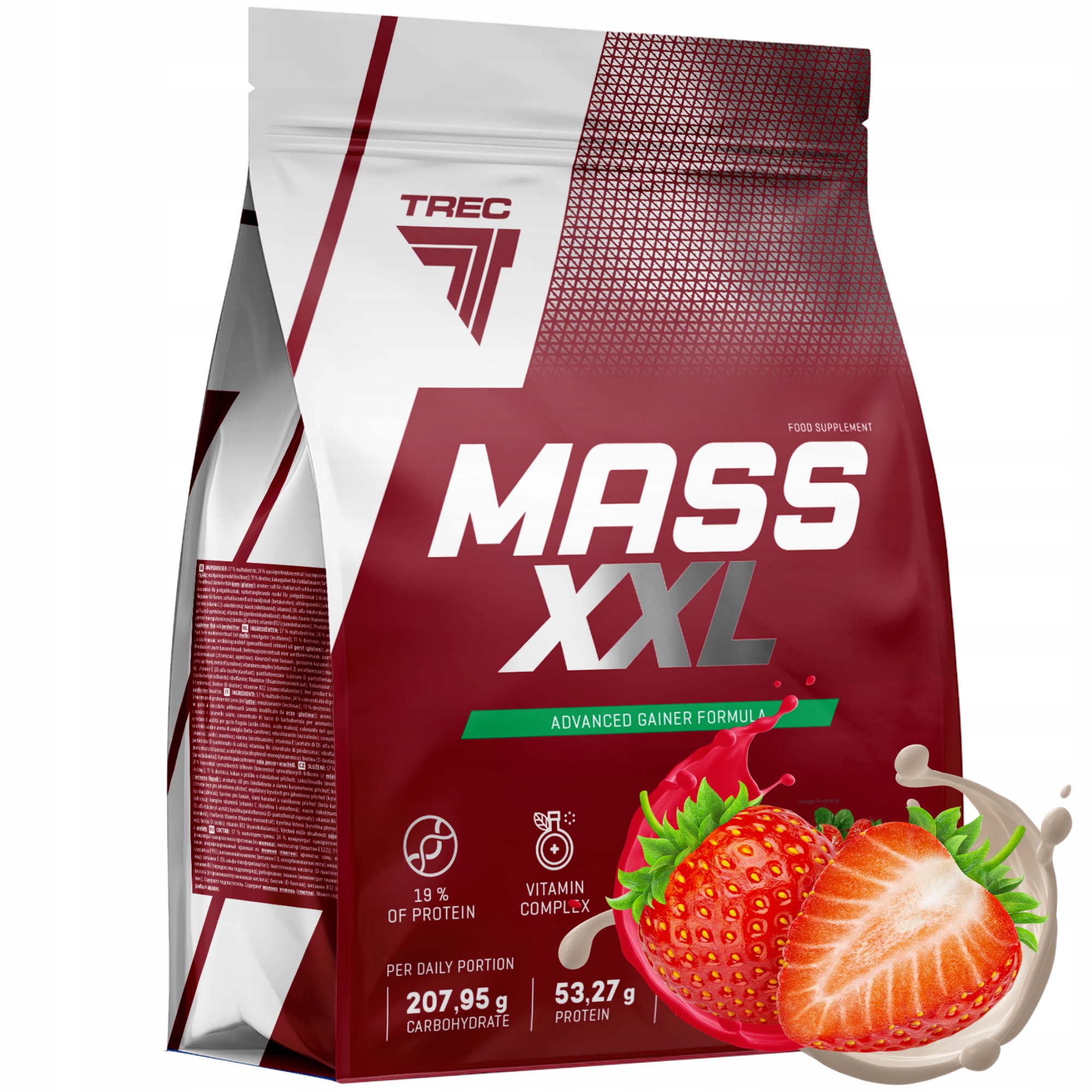 Trec Gainer Mass XXL 4800G Doplněk Stravy Na Bílkovinu Wpc 80 Wit B6 12 C Hmotnost