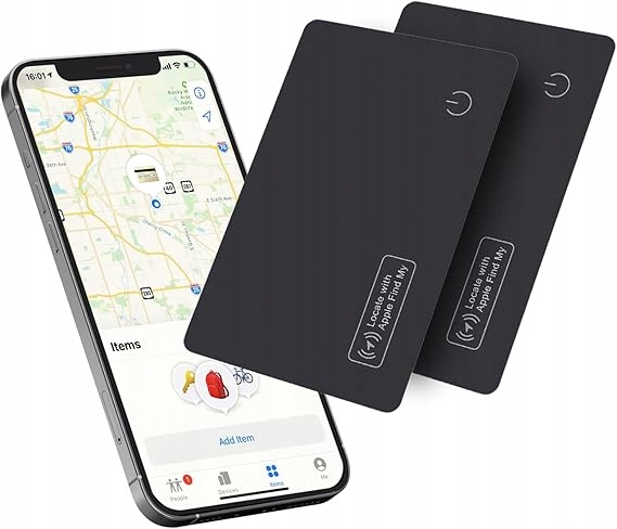 2x Lokalizator przedmiotów Karta lokalizująca tylko iOS Slim IP67