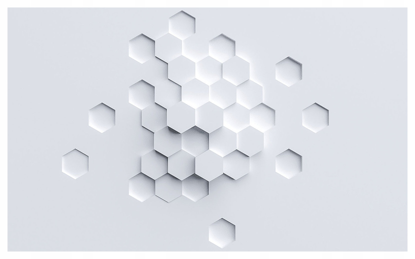 Fototapeta Hexagony Bílá abstrakce minimalismus vinylová 368x280 lepidlo