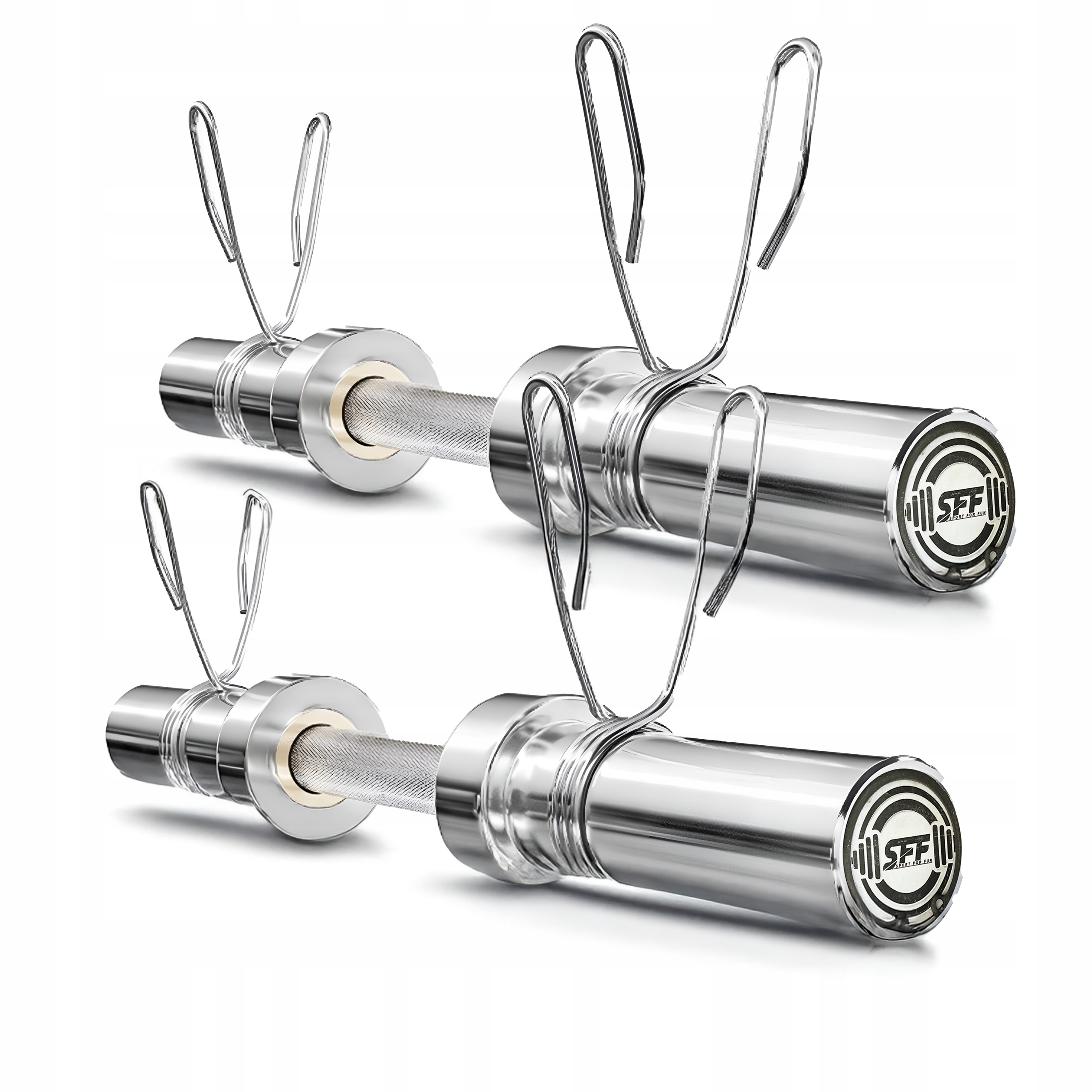 2X Gryf Krótki Olimpijski Gładki 50MM Łożysko Chromowany Zaciski