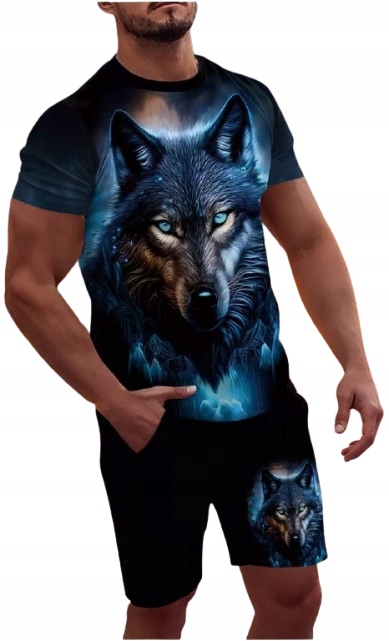 Pyžamo Noční Vlk Strážce Každodenní Komplet Streetwear Pánské Pyžamo XXL
