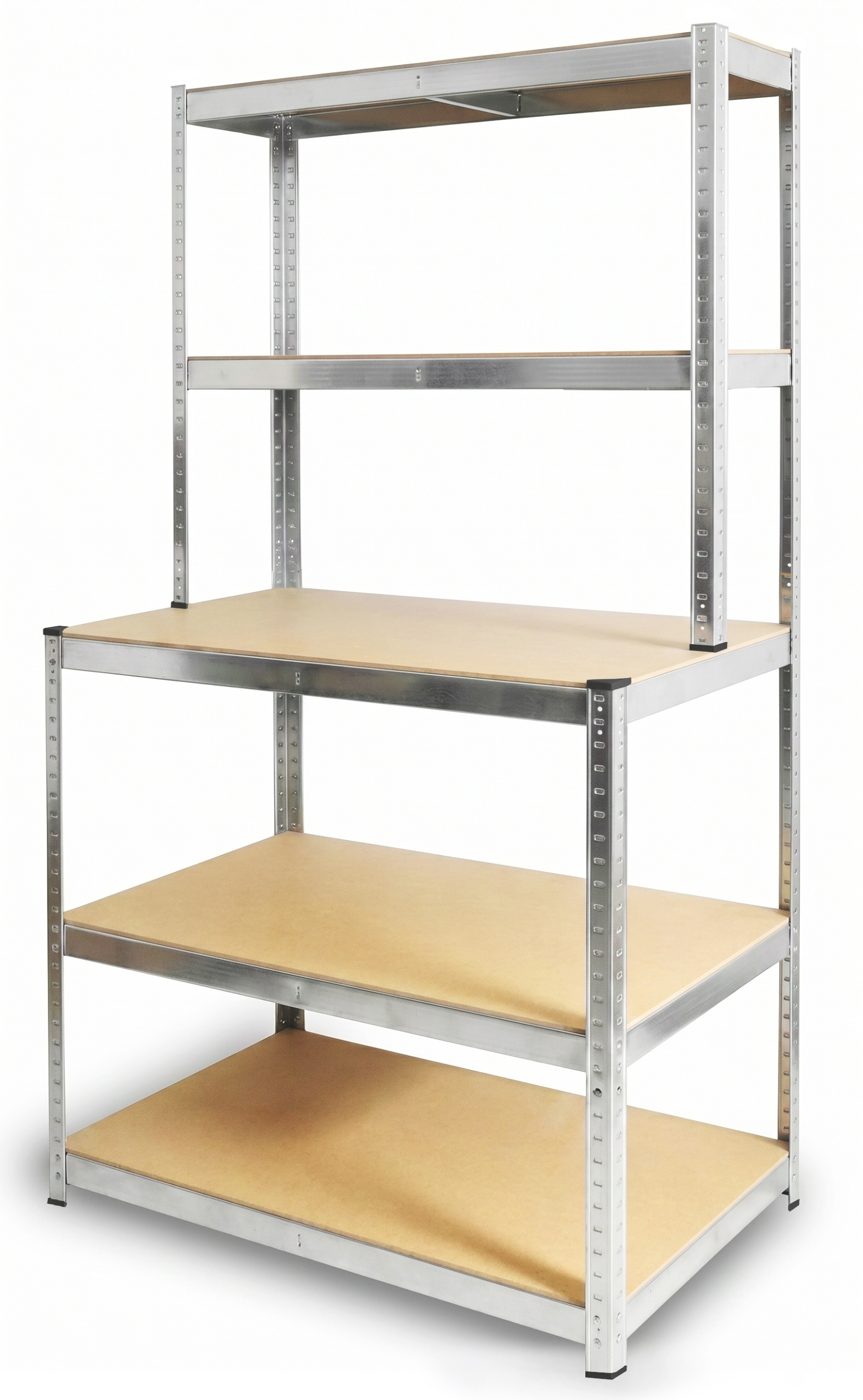 Skladový regál dílenský kovový 180x100x60 cm stůl 175 kg 5 polic