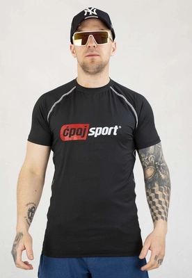 Tričko Stoprocent Rashguard Ćpaj Sport Logo černé