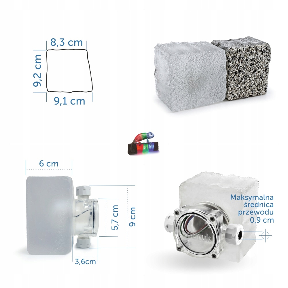 20x Kostka Brukowa LED LedBruk 24V Naturo BZ 5300K Liczba punktów światła 1