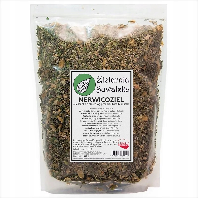 Zioła na Nerwicę Zielarnia Suwalska 500g Nerwicoziel wg o. Klimuszki