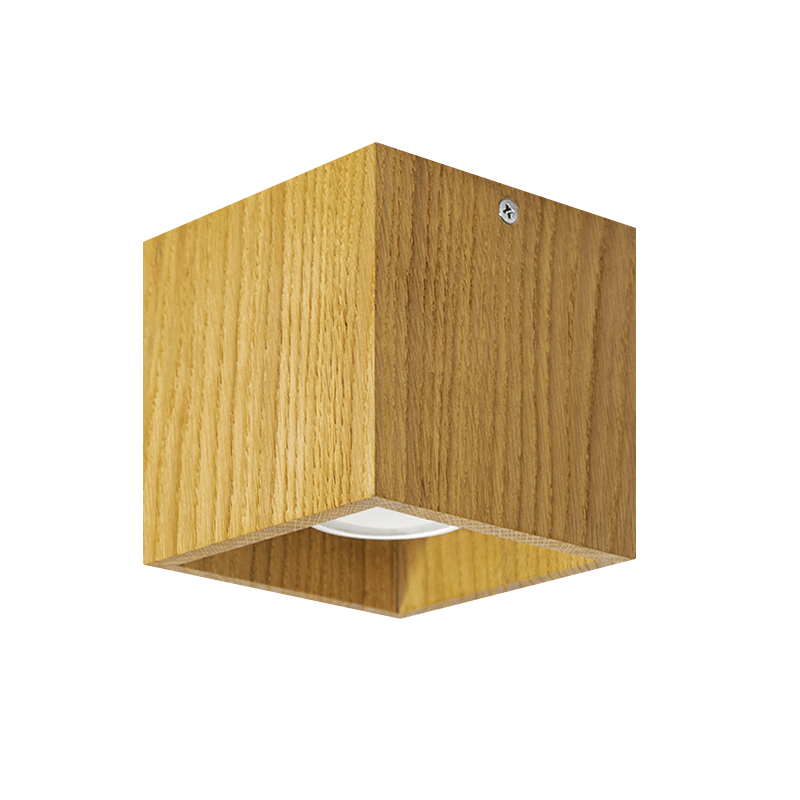 Svítidlo Stropní Svítidlo 10x10 cm Dubová GU10 Led Nástěnná Stropní Svítidlo Halogenová