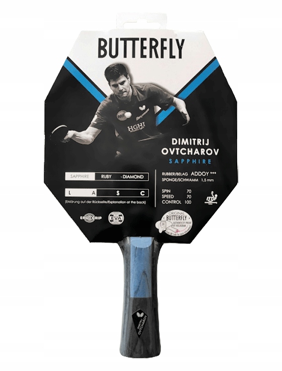 Pálka na stolní tenis Butterfly Ovtcharov Sapphire