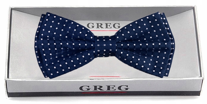 ŻAKARDOWA Z MIKROFIBRY Muszka do Koszuli Mucha Grochy Ślub Komunia mz05 Model Klasyczny krój