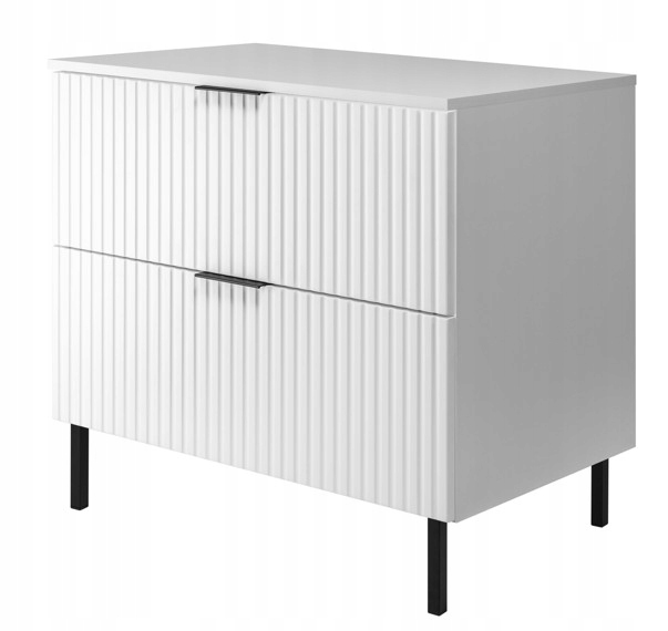 koupelnová skříňka pod umyvadlo 80 Bílá Ryfle Mdf Nohy Metal Blat!