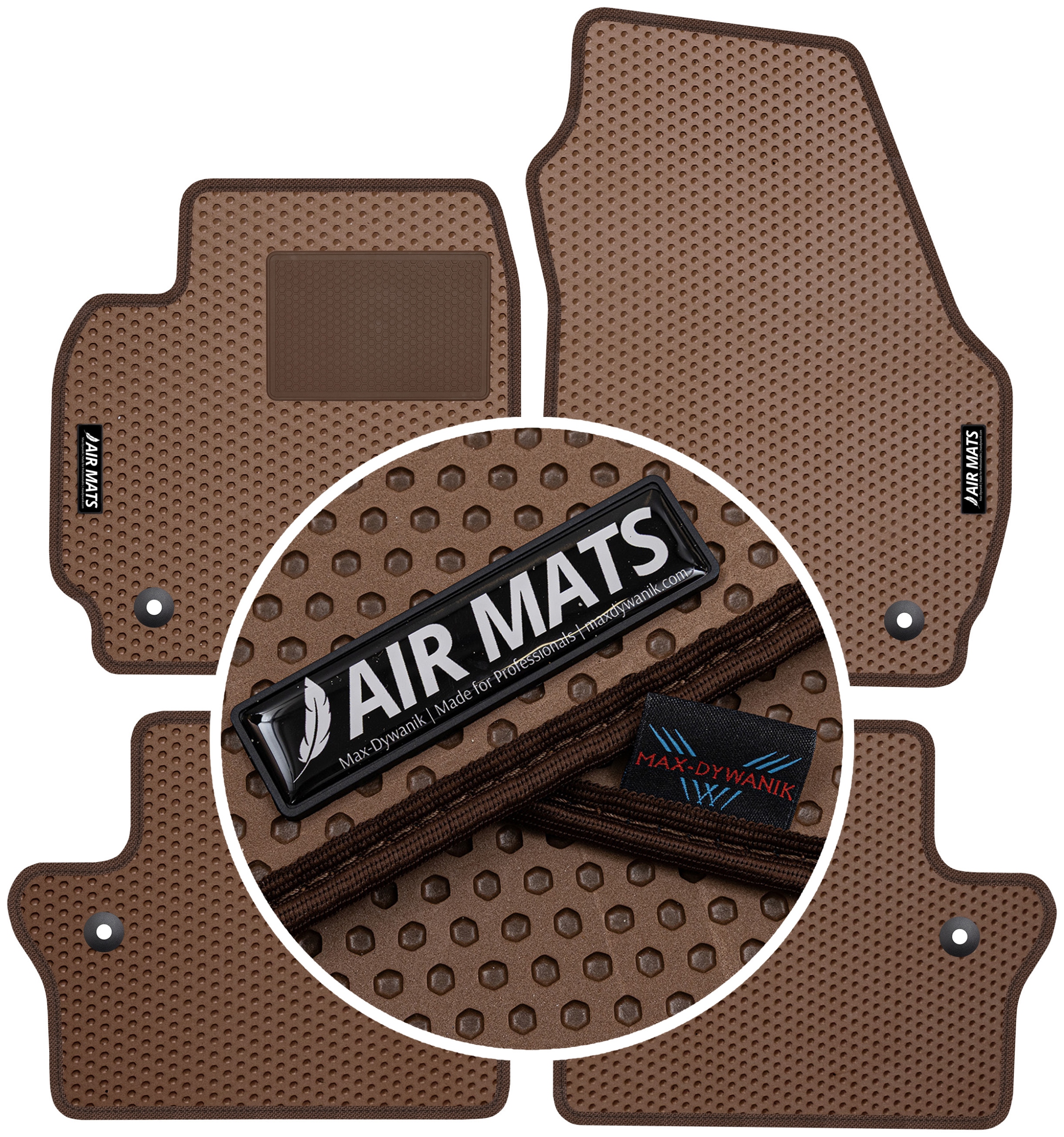 Volvo V70 III 2007-2016 Gumové rohože Air Mats Hnědé