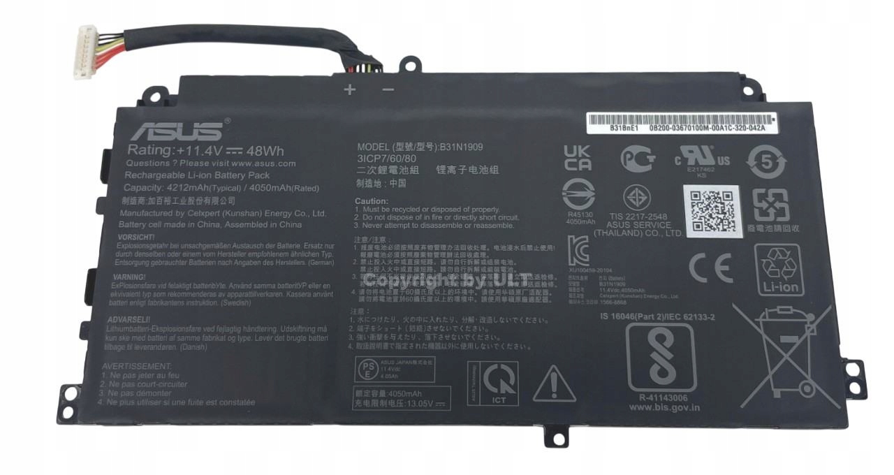 Oryginał bateria akumulator Asus B31N1909 48Wh 4212mAh 12 mies.