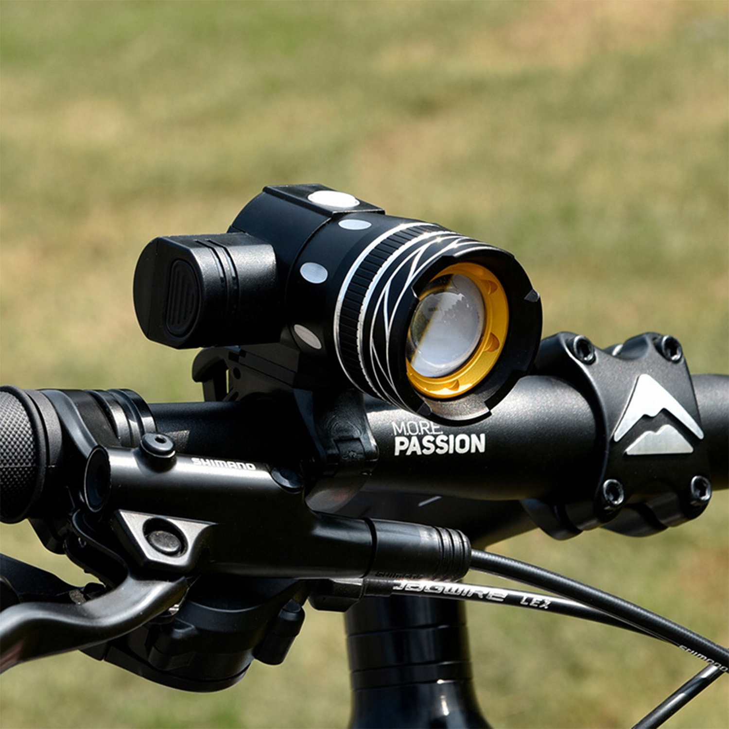 Lampa Rowerowa Przednia + Tylna na Kierownicę Akumulatorowa USB Latarka LED Model CBL-15