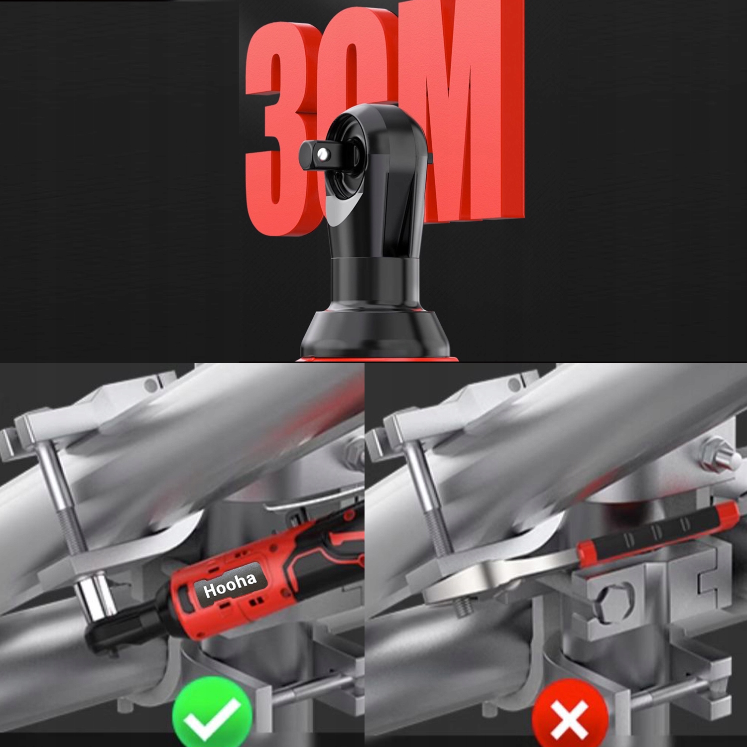 KLUCZ UDAROWY ELEKTRYCZNY SIECIOWY GRZECHOTKA UDROWY BEZSZCZOTKOWA 3/8'' Maksymalny moment obrotowy 65 Nm