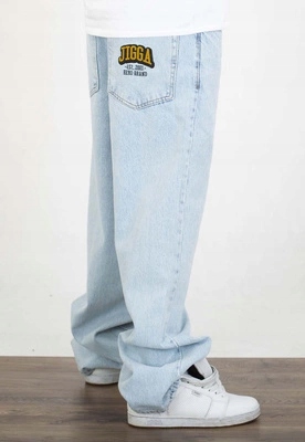 Kalhoty Jigga Wear New Outline Baggy Jeans Light Blue Washed