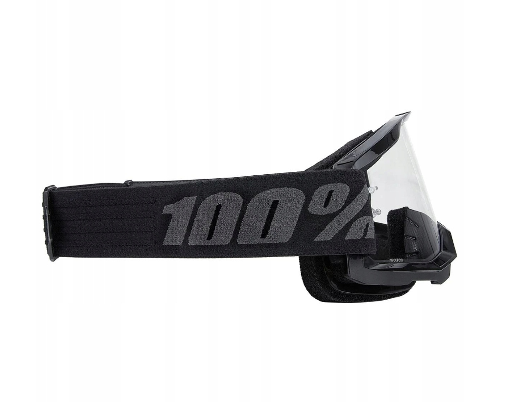 Gogle 100% Procent Strata II Kolor Czarny Szybka Przeźroczysta Enduro Narty