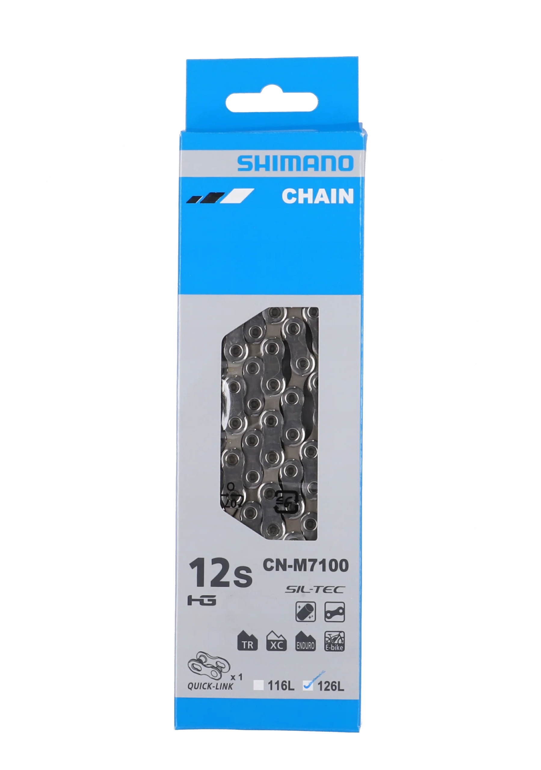 Shimano řetěz 12- st. Cn- m 7100 126 Clánku, 12- st. , Stríbrná