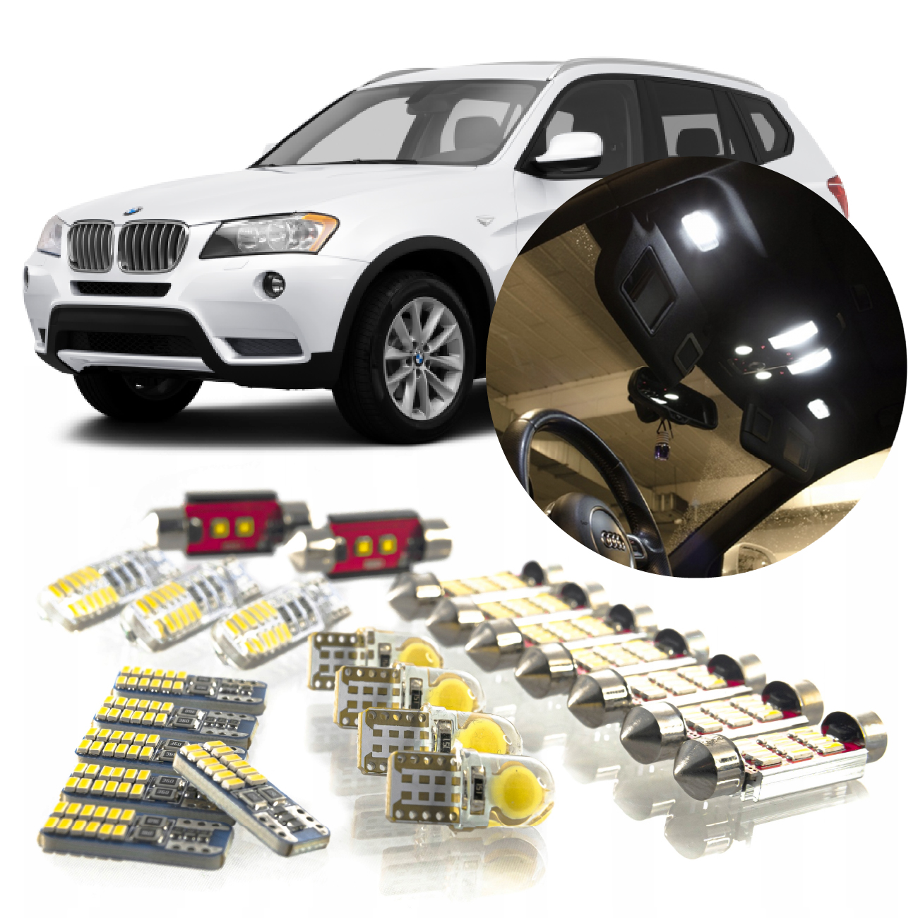 Bmw X3 E83 Sada Led Osvětlení Interiéru! Vip