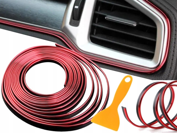 Listwa Taśma Ozdobna Tuningowa Tuning Wnętrza Samochodu Auta 5m Gratis!