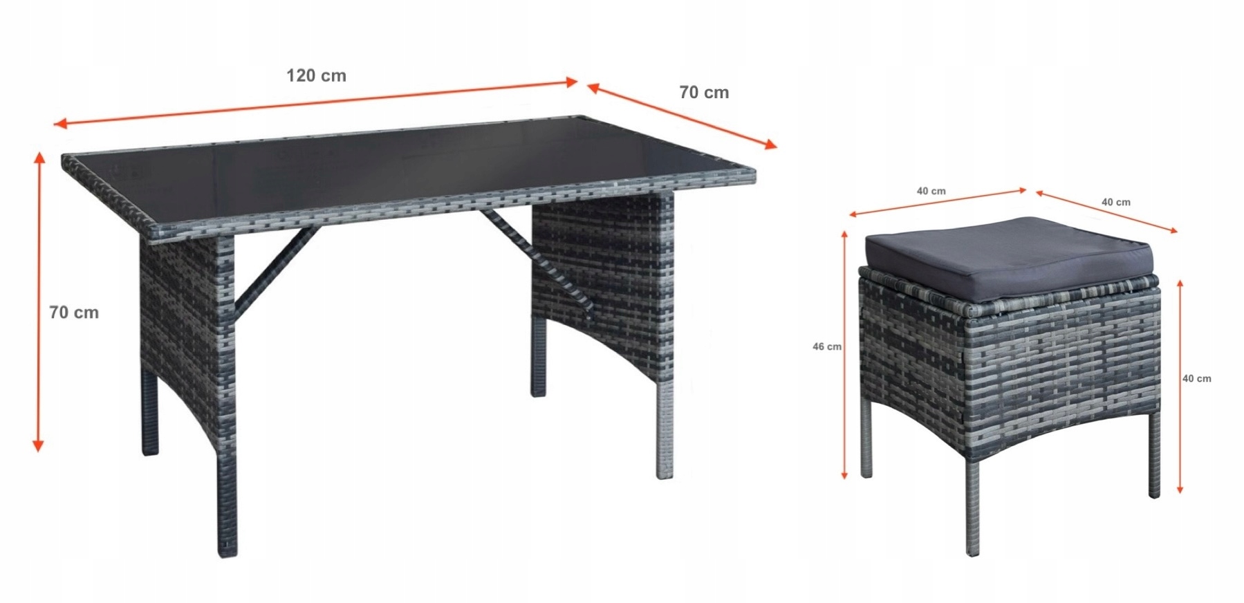 КОМПЛЕКТ САДОВИХ МЕБЛІВ MTG SFS078 САДОВІ МЕБЛІ TECHNO RATTAN BROWN Кількість осіб 7