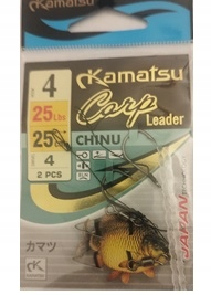 Haczyki Kamatsu Karpiowe z Włosem nr 4 25LBS 25cm Chinu