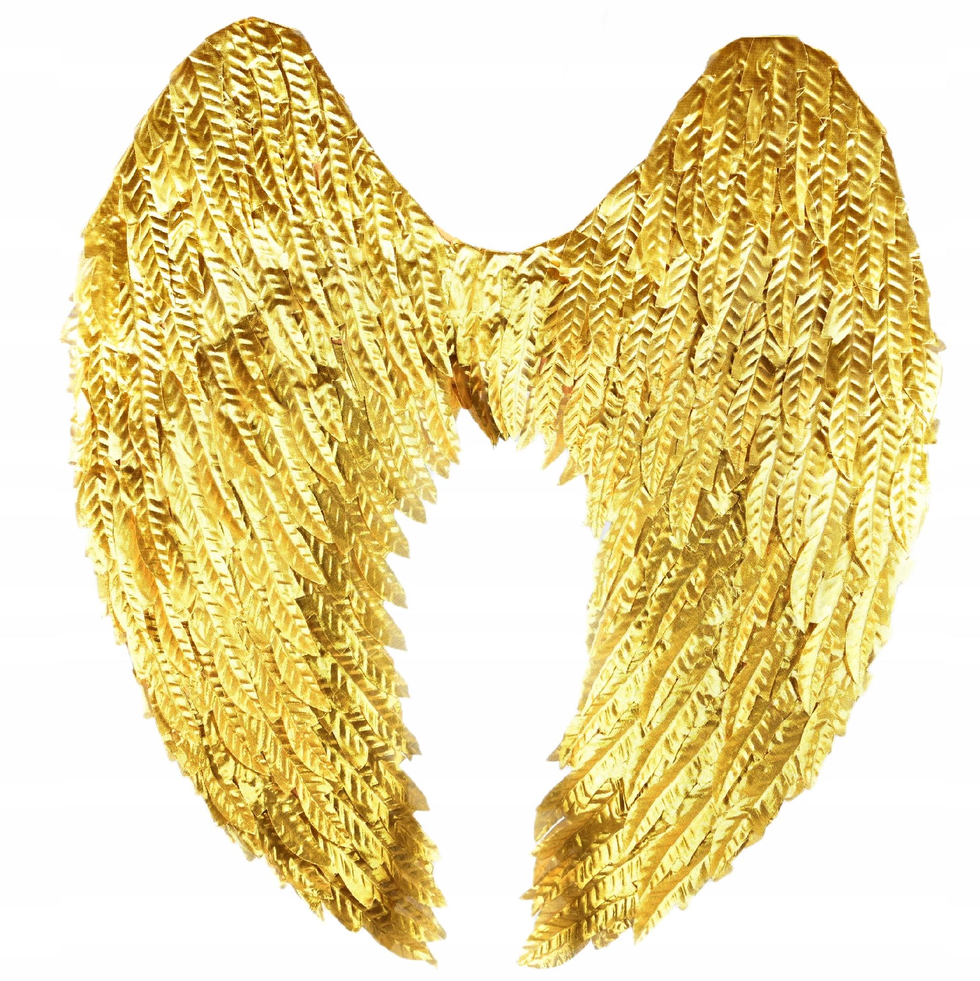 SKRZYDŁA ZŁOTE ANIOŁ ZŁOTY PTAK STRÓJ JASEŁKA HALLOWEEN BAL KARNAWAŁOWY