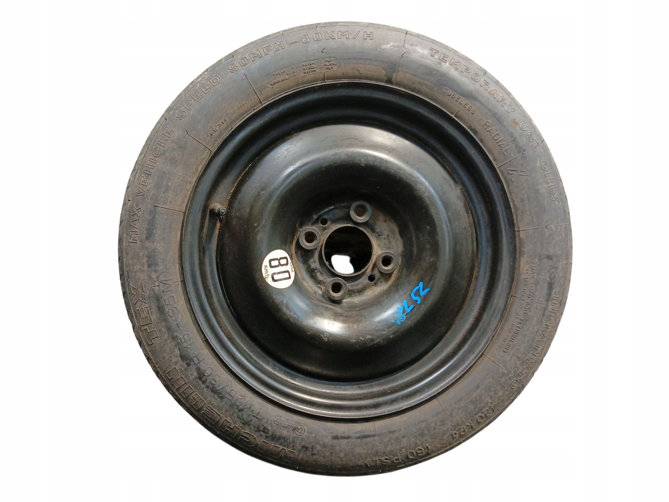 roue roue de secours roue de secours 15'' CITROEN C3 II 125/80/15 4X108 MICHELIN