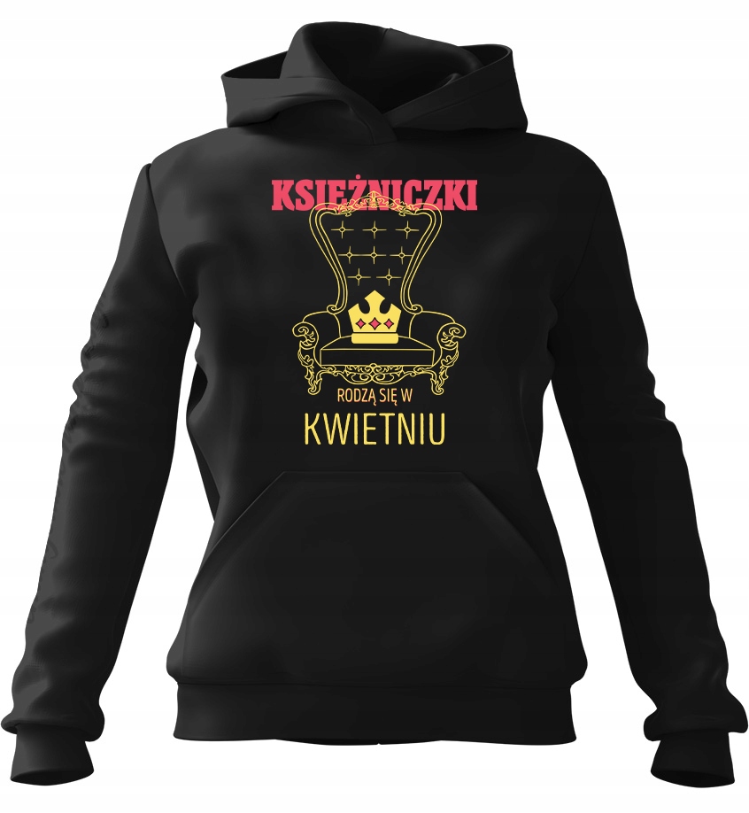 Dámská s kapucí Mikina princezny, černá, velikost L