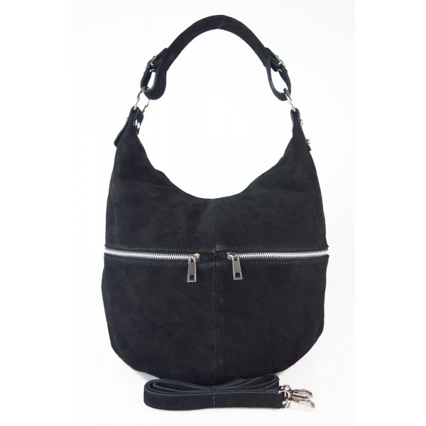 

Worek shopper zamszowy A4 Vera Pelle czarny
