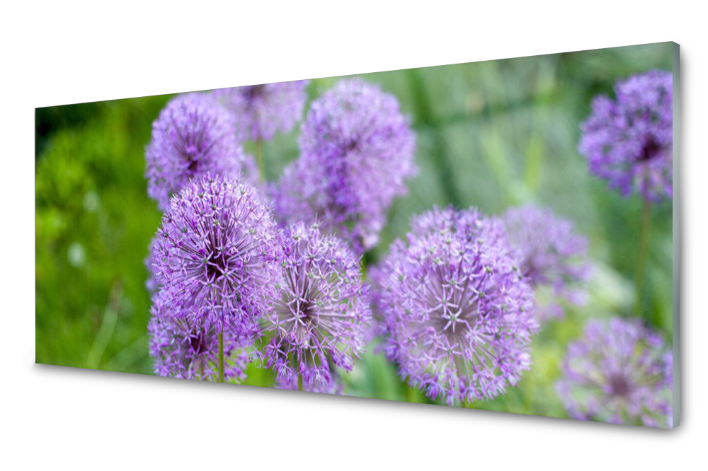 

Panel szklany do kuchni Fioletowe Kwiaty 125x50