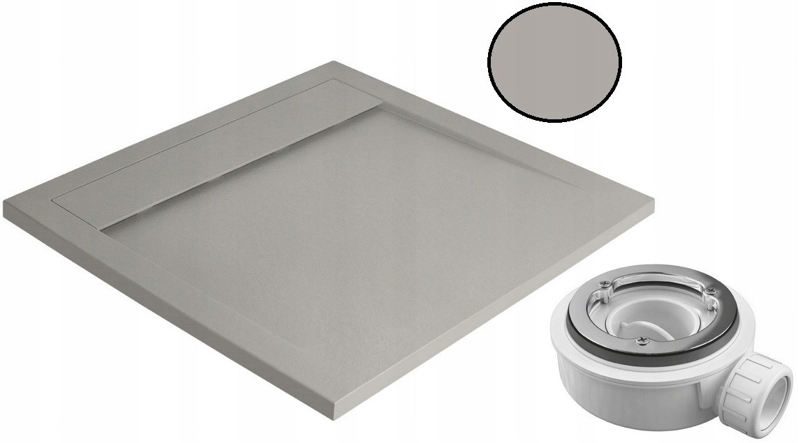 Brodzik kwadratowy Teos C 90x90 Cemento Radaway