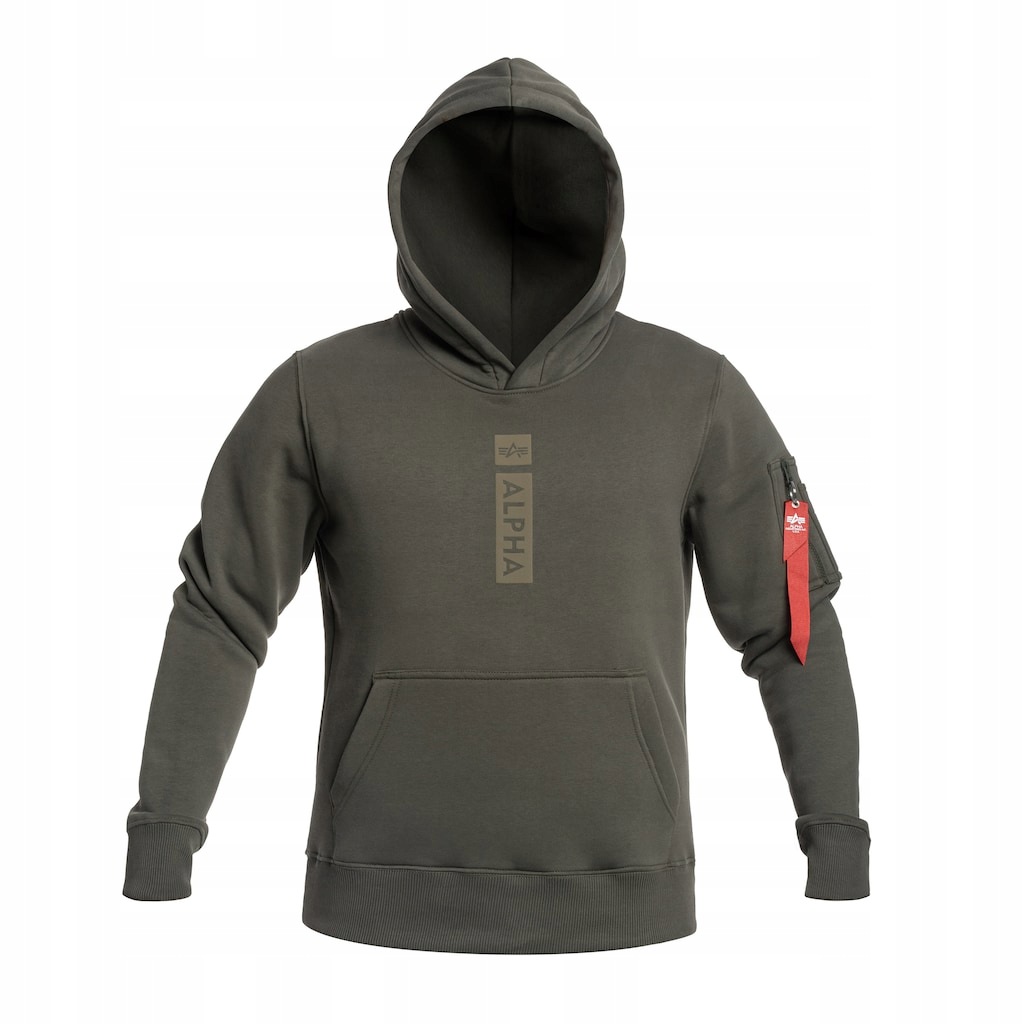 Mikina s kapucí Alpha Industries Alpha Pp 146338 142 Tmavě olivová S